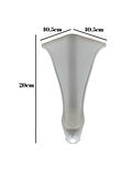 Lüx Lükens Beyaz 20cm Plastik Ayak Mobilya Masa ve Dolap Ayağı(BEYAZ)(20CM)(2 ADET)