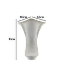 Lüx Lükens Beyaz 13cm Plastik Ayak Mobilya Masa ve Dolap Ayağı(BEYAZ)(13CM)(1 ADET)