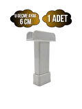 U Geçme Beyaz Plastik Ayarlı Ayak Mobilya Masa ve Dolap Ayağı(BEYAZ)(6CM)(1 ADET)