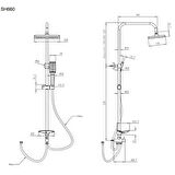 Creavit SH660C Rose Gold Tepe Duş Sistemi