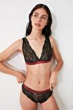 YILBAŞI SİMLİ KIRMIZI LASTİKLİ SİYAH BRALET TAKIM DS200250BR