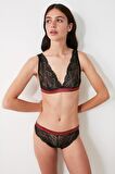 YILBAŞI SİMLİ KIRMIZI LASTİKLİ SİYAH BRALET TAKIM DS200250BR