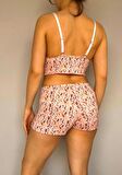 Şortlu crop pijama takım