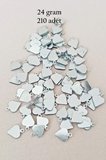Oya Abiye Bileklik Kolye Pleksi Metalik Plastik Pul Gümüş Renk 24 gram 210 adet - BNC590