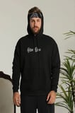 Kapşonlu Sweatshirt“Other Lives” Ön  Arka Baskılı Siyah