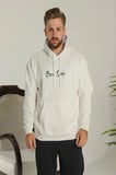 Oversize Kapüşonlu Sweatshirt – Beyaz “Other Lives” Ön ve Arka Baskılı Beyaz