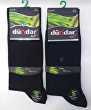 DÜNDAR PLUS 5602 ERKEK BAMBU LİKRALI ÇORAP ( 3 SİYAH 3 LACİVERT ) 6 ADET