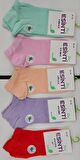 ESİNTİ BAYAN BAMBU PATİK PASTEL RENKLİ ÇORAP 12 ADET