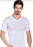 BERRAK 1027 ERKEK ELASTAN V YAKA KISA KOL ATLET TEKLİ 