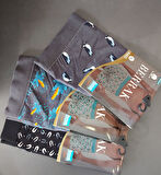 BERRAK 4480 ERKEK PENYE DESENLİ LİKRALI BOXER 3 ADET