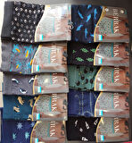 BERRAK 4480 ERKEK PENYE DESENLİ LİKRALI BOXER 10 ADET