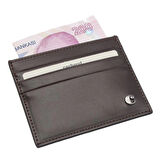 Cacharel Kahve Analin Unisex Deri Kartlık 0244D06