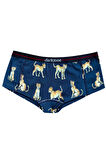 Kadın Dijital Baskılı Leopar Desenli Boxer Külot