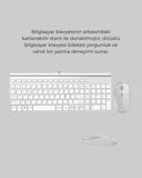 Ergonomik Kablosuz Klavye Mouse Takımı - Tam Boy, Sessiz ve Güvenilir
