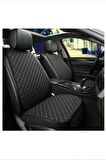 Renault Laguna II 2001-2007 Terletmez, Ortopedik Koltuk Minderi, Siyah Kumaş Beyaz Dikiş