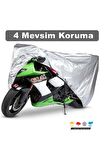 Peirspeed Laser R9i Arka Çanta Uyumlu Motor Branda Örtü Miflonlu Premium 4 Mevsim Koruma Gri