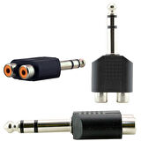 6.3 MM STEREO ERKEK / 2 RCA DİŞİ ÇEVİRİCİ JACK (4767)
