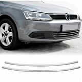 Jetta Ön Tampon Çıtası 2011 - 2014 Krom  2 Parça Paslanmaz Çelik