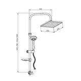 Adnoss GPD DST24 Duş Seti (5 Fonksiyonlu  El Duşu + 250x250)