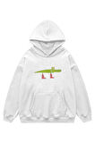 Unisex Crocodile Sweatshirt Kapşonlu Hoodie