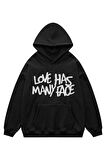 Unisex Love Has Many Face Kapşonlu Sweatshirt Hoodie
