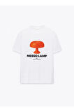Nesso Lamp Baskılı Bisiklet Yaka Basic Trend Kadın T-shirt