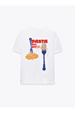 Bon Appetit Baskılı Bisiklet Yaka Basic Trend Kadın T-shirt
