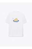 Cacio e Pepe Baskılı Bisiklet Yaka Basic Trend Kadın T-shirt