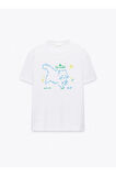 Go wild Baskılı Bisiklet Yaka Basic Trend Kadın T-shirt