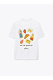 A Simple Start Baskılı Bisiklet Yaka Basic Trend Kadın T-shirt