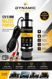 12 Volt Mazot Ve Su Zeytin Yağı Vs Sıvı Aktarma Pompası Dalgıç Pompa 60 Watt 51 mm