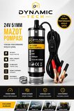 24 Volt Mazot Ve Su Zeytin Yağı Vs Sıvı Aktarma Pompası Dalgıç Pompa 60 Watt 51 mm