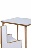 Industrial Living Çocuk Oyun, Aktivite ve Etkinlik Masası - 49x49cm -18mm 1.Sınıf Beyaz MDF