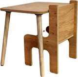 Industrial Living Çocuk Oyun, Aktivite ve Etkinlik Masası - 49x49cm -18mm 1.Sınıf Ceviz MDF