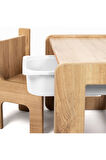 Çocuk Oyun, Aktivite ve Etkinlik Masası, Ceviz-Beyaz, 18mm 1.Sınıf MDF