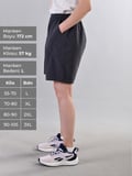 %100 Pamuk Keten Dokulu Beli Lastikli ve Bağcıklı Kadın Rahat Kalıp Bol Kesim Günlük Ev Dış Spor Giyim Büyük Beden Şort