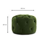 DTMHOME  Premium Yeşil Yuvarlak Bench Puf