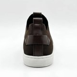 4224 Erkek Slip-On - Full Triko Örgü Termo Taban Sneaker Kahverengi