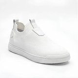 4224 Erkek Slip-On - Full Triko Örgü Termo Taban Sneaker Beyaz
