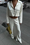Nancy Kruveze Yaka Crop Takım 9954 - 25