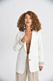 Leomie Nakışlı Blazer Ceket 6106