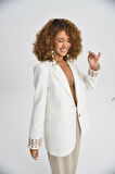 Leomie Nakışlı Blazer Ceket 6106