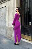 Lita Cut Out Büzgülü Elbise 2715-8