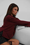Fermuar Ve Dikiş Detaylı Sweatshirt