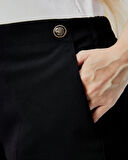 Dekorati̇f Düğmeli̇ Arka Bel Lasti̇kli̇ Büyük Beden Pantolon