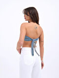 6222 KOT CROP-MAVİ