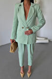 KETEN CEKET - PANTOLON TAKIM - Mint