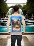 Unisex Bisiklet Yaka Uzun Kollu T-Shirt - Beyaz