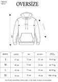 Unisex Üç İplik Kapşonlu Nakışlı SweatShirt - Kahve