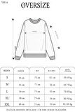 Üç İplik Bisiklet Yaka Baskılı SweatShirt - Siyah